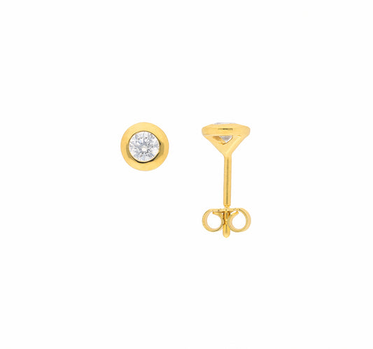 Adelia´s 585 Gold Ohrringe   Ohrstecker mit Zirkonia