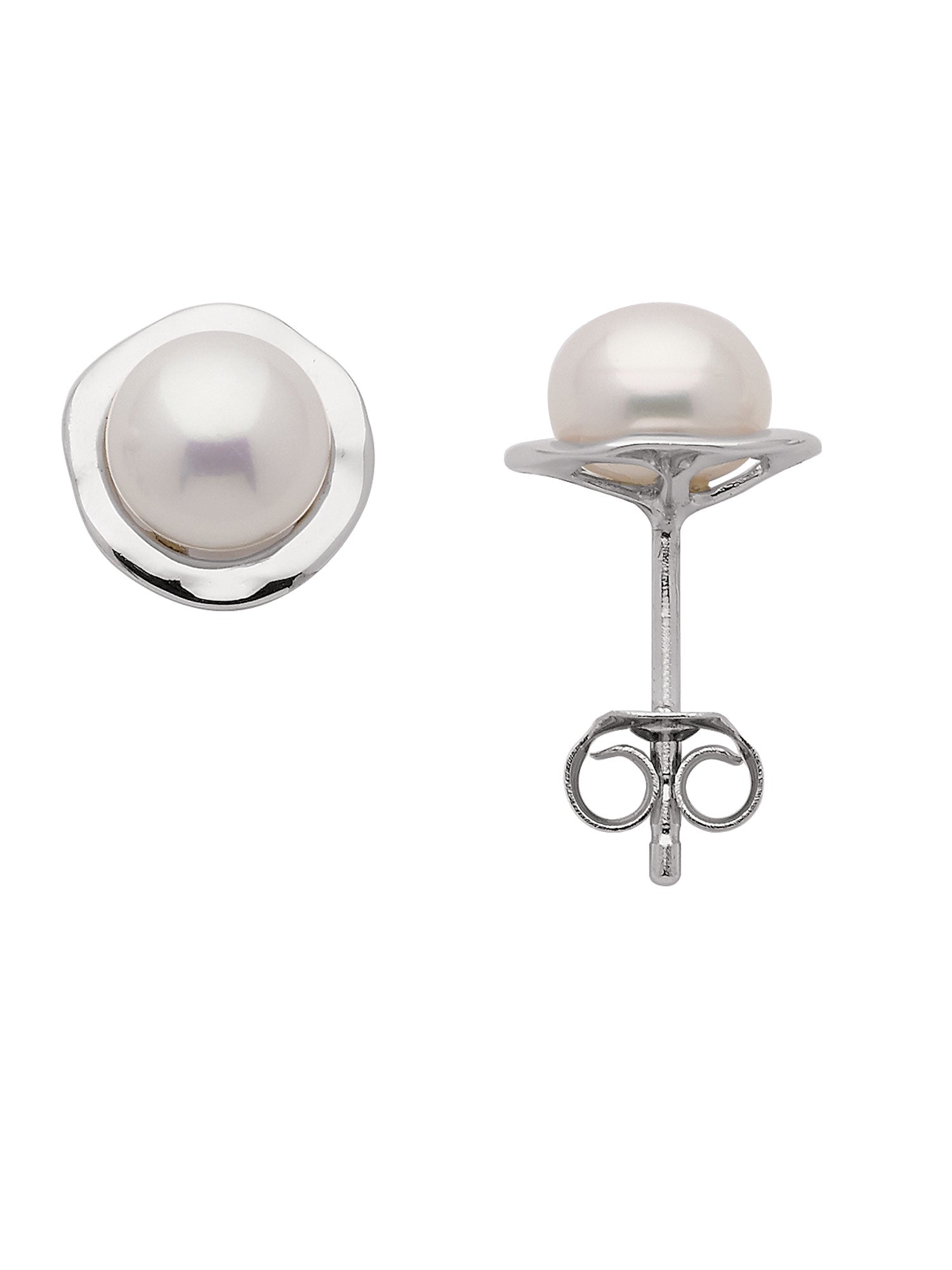 Adelia´s 925 Silber Ohrringe   Ohrstecker mit Süßwasser Zuchtperle
