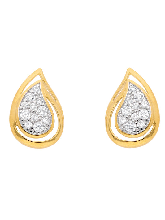 Adelia´s 333 Gold Ohrringe   Ohrstecker mit Zirkonia