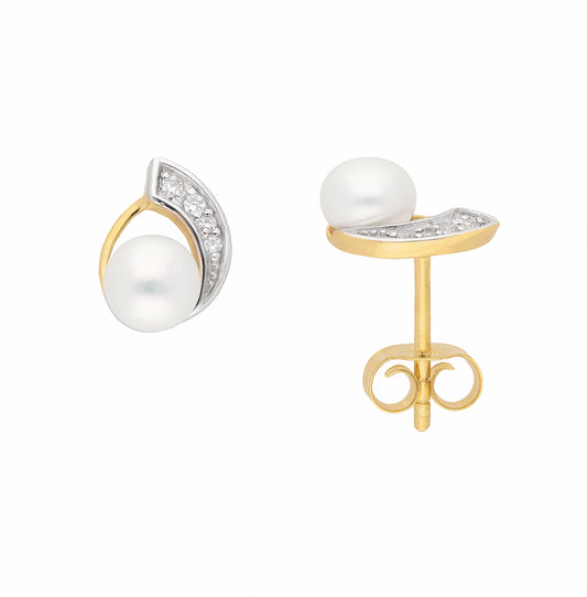 Adelia´s 333 Gold Ohrringe   Ohrstecker mit Zirkonia