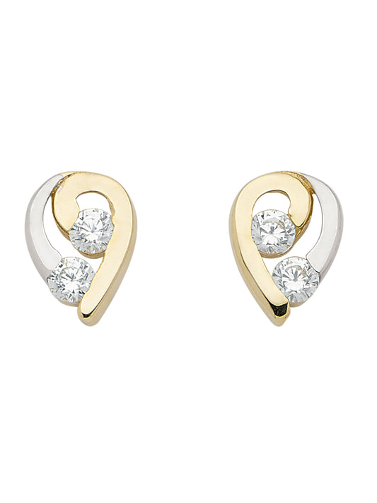 Adelia´s 333 Gold Ohrringe   Ohrstecker mit Zirkonia