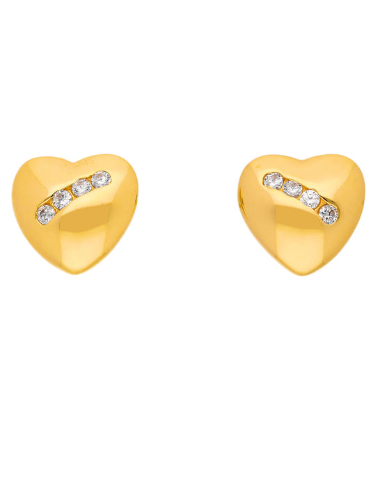 Adelia´s 333 Gold Ohrringe   Ohrstecker Herz mit Zirkonia