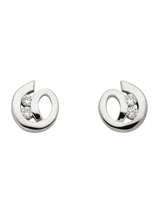 Adelia´s 333 Weißgold Ohrringe   Ohrstecker mit Zirkonia