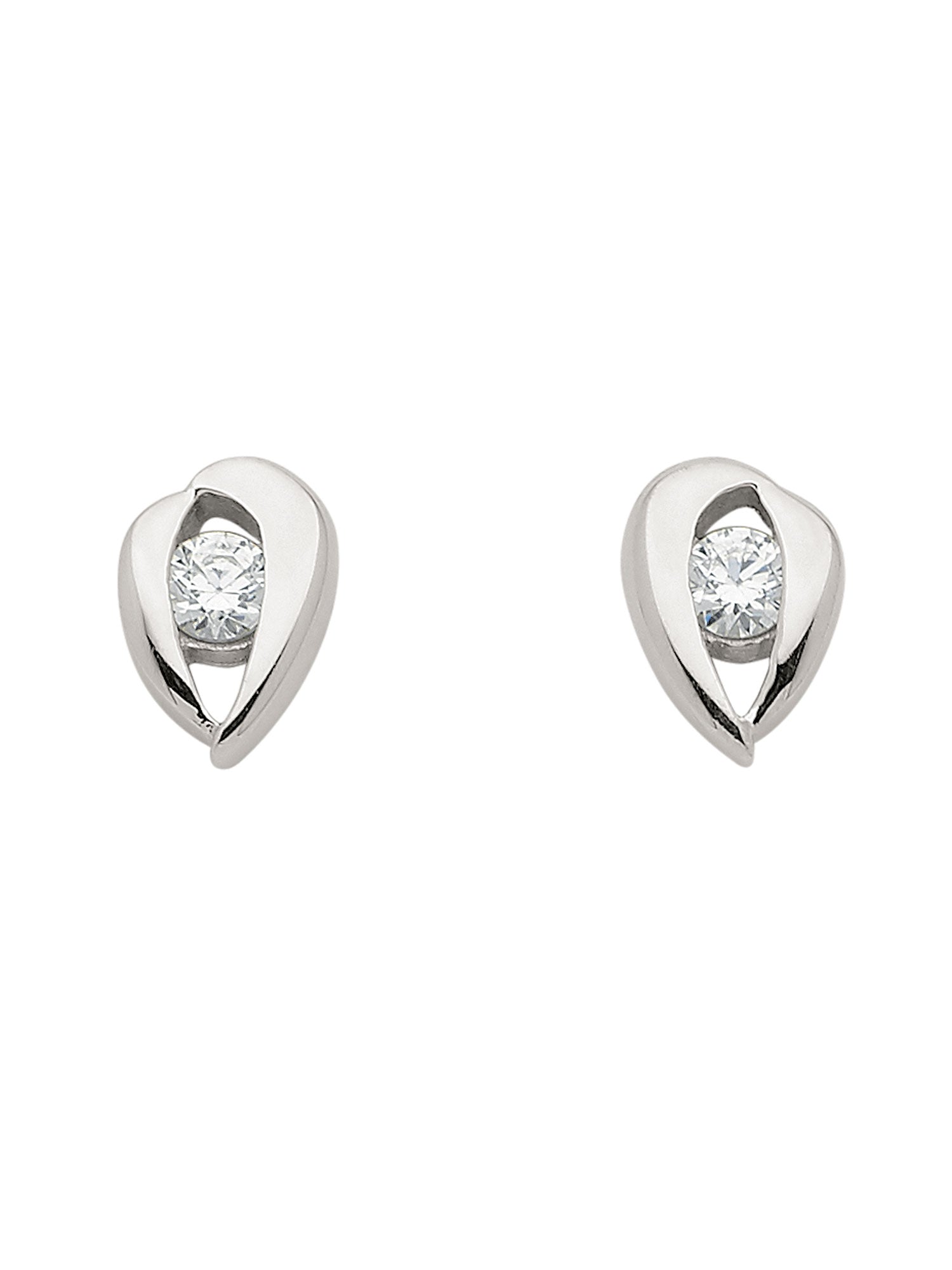 Adelia´s 333 Weißgold Ohrringe   Ohrstecker mit Zirkonia