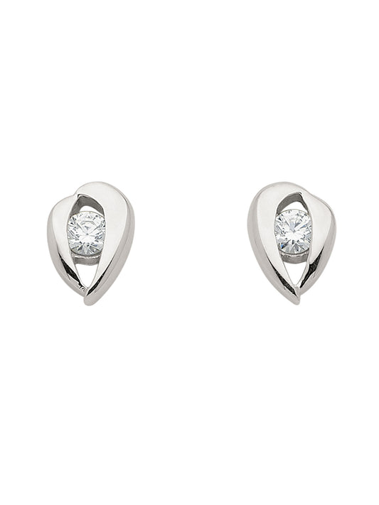 Adelia´s 333 Weißgold Ohrringe   Ohrstecker mit Zirkonia