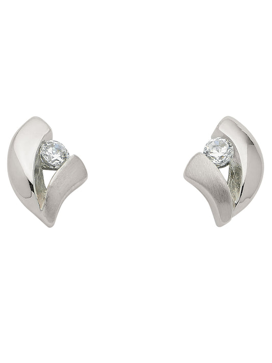 Adelia´s 333 Weißgold Ohrringe   Ohrstecker mit Zirkonia
