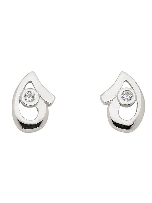 Adelia´s 333 Weißgold Ohrringe   Ohrstecker mit Zirkonia