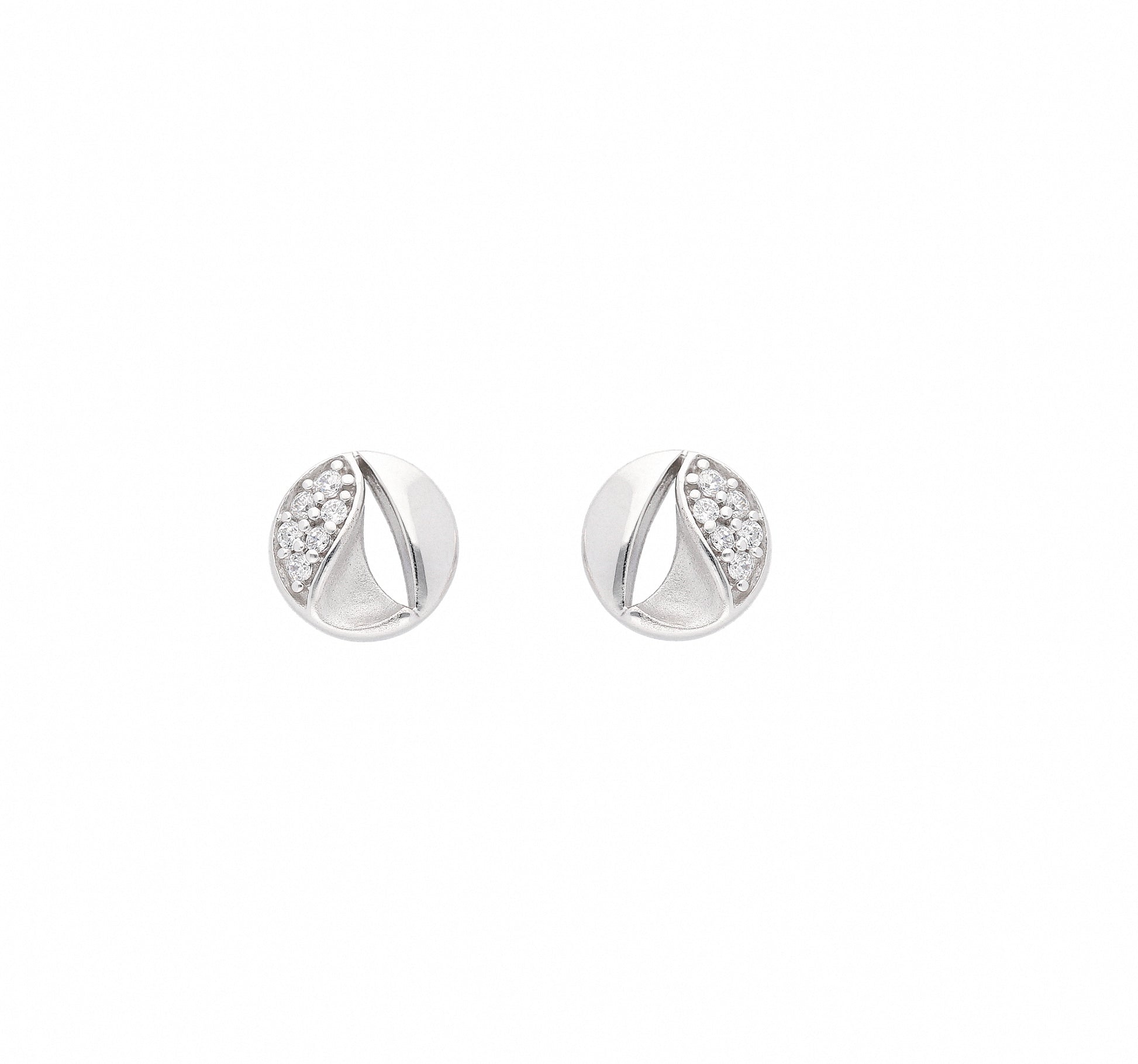 Adelia´s 585 Weißgold Ohrringe   Ohrstecker mit Zirkonia