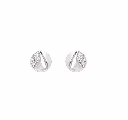 Adelia´s 585 Weißgold Ohrringe   Ohrstecker mit Zirkonia