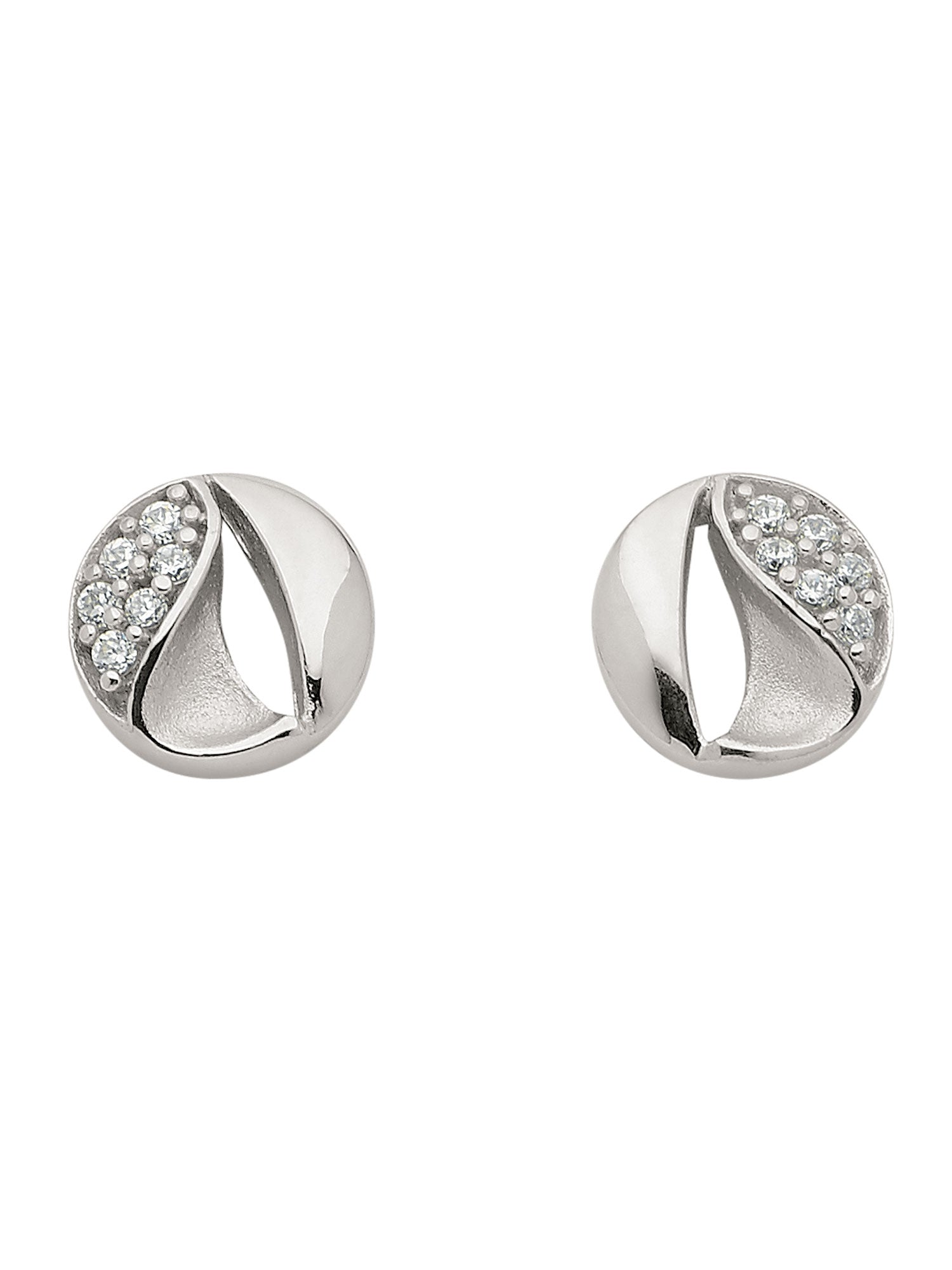 Adelia´s 333 Weißgold Ohrringe   Ohrstecker mit Zirkonia
