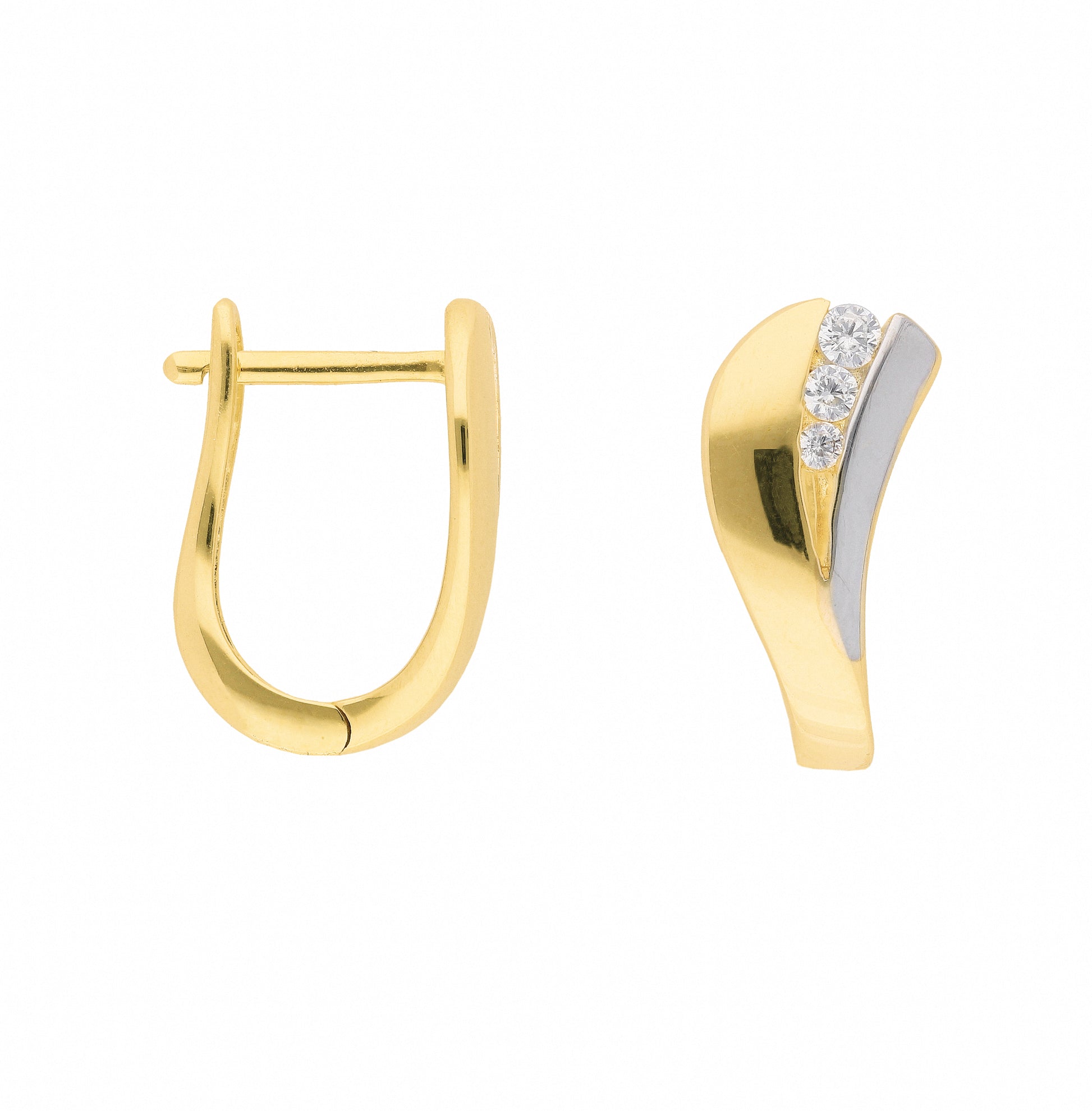 Adelia´s 585 Gold Ohrringe   Creolen mit Zirkonia