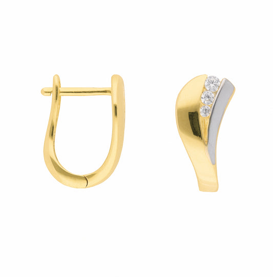 Adelia´s 585 Gold Ohrringe   Creolen mit Zirkonia