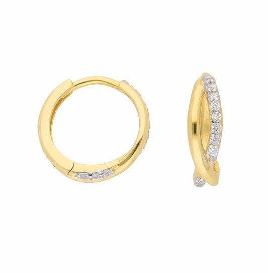 Adelia´s 585 Gold Ohrringe   Creolen mit Zirkonia