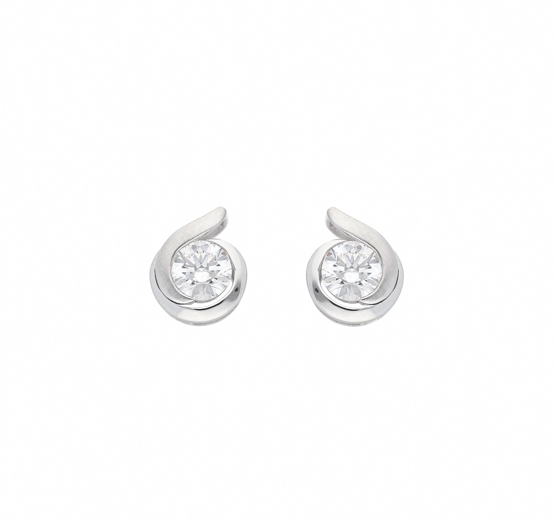 Adelia´s 333 Weißgold Ohrringe   Ohrstecker mit Zirkonia