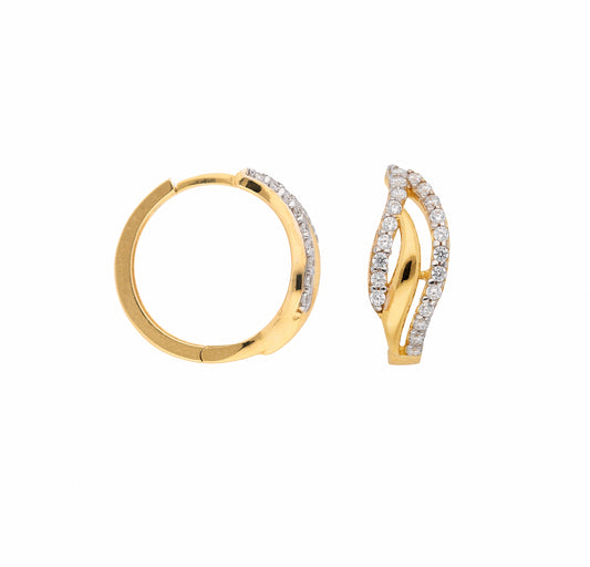 Adelia´s 333 Gold Ohrringe   Creolen mit Zirkonia