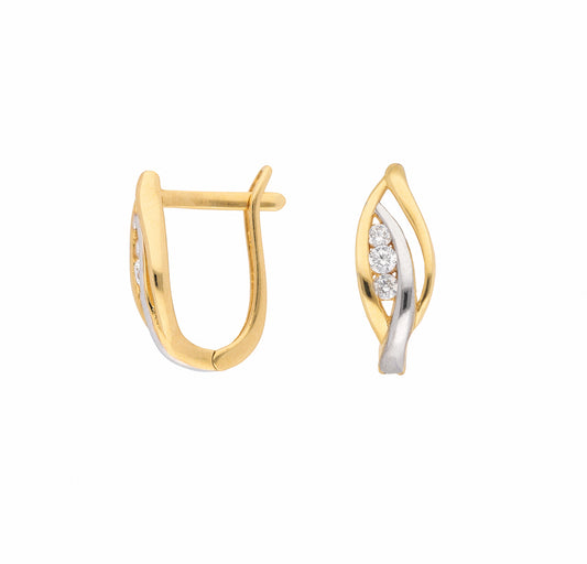 Adelia´s 333 Gold Ohrringe   Creolen mit Zirkonia