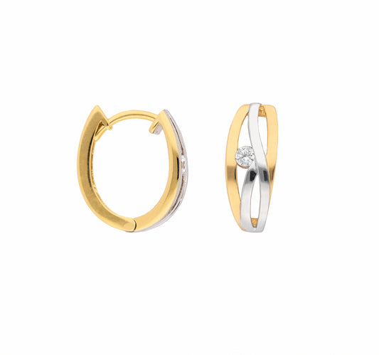 Adelia´s 333 Gold Ohrringe   Creolen mit Zirkonia