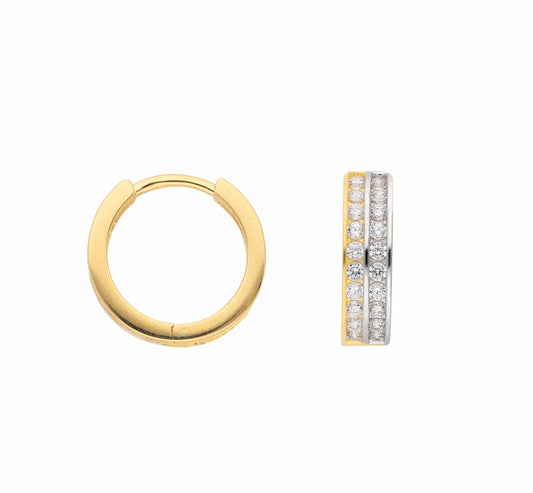 Adelia´s 585 Gold Ohrringe   Creolen mit Zirkonia