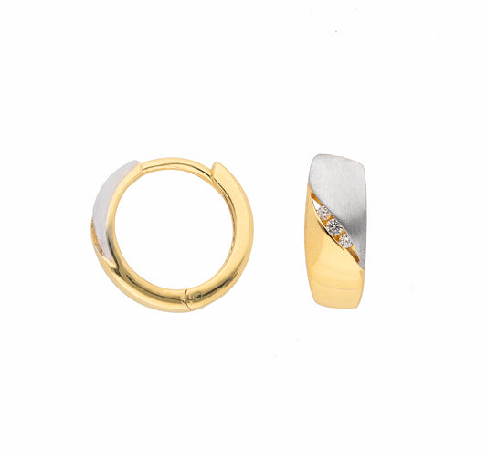 Adelia´s 585 Gold Ohrringe   Creolen mit Zirkonia