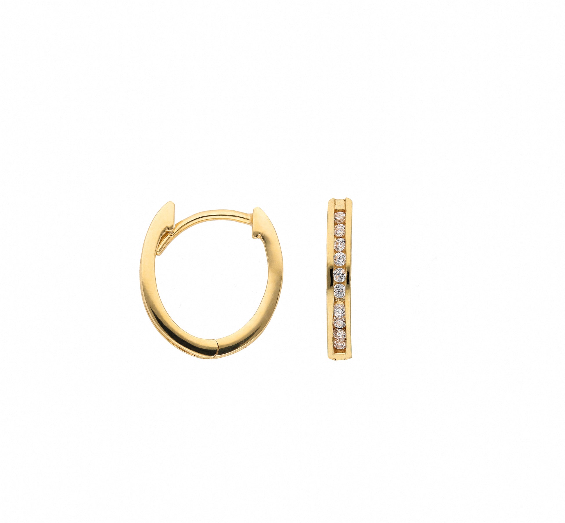 Adelia´s 585 Gold Ohrringe   Creolen mit Zirkonia