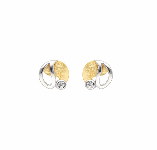 Adelia´s 585 Gold Ohrringe   Ohrstecker mit Zirkonia