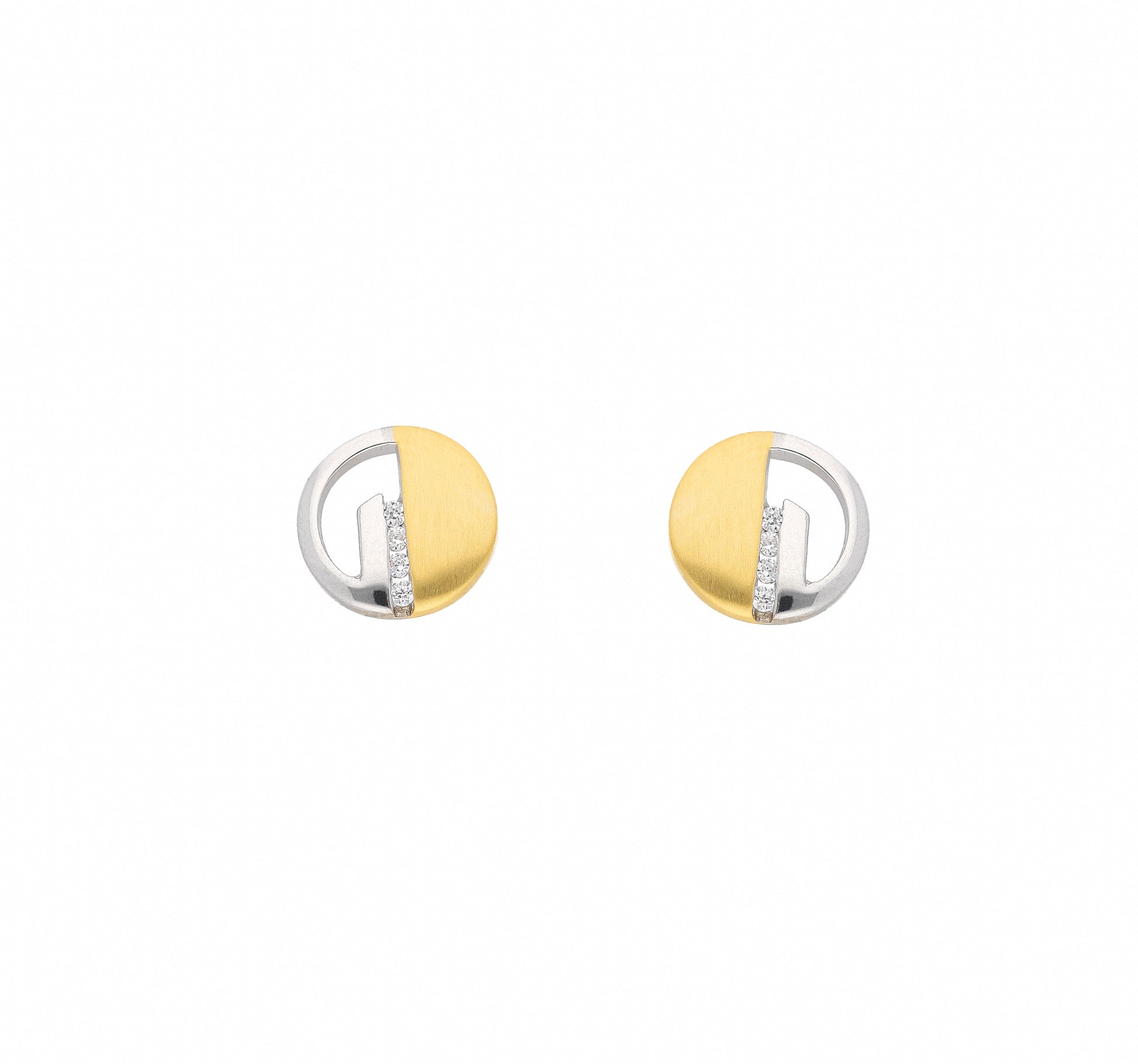 Adelia´s 585 Gold Ohrringe   Ohrstecker mit Zirkonia Ø 7,8 mm