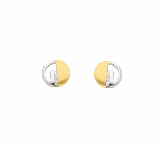 Adelia´s 585 Gold Ohrringe   Ohrstecker mit Zirkonia Ø 7,8 mm