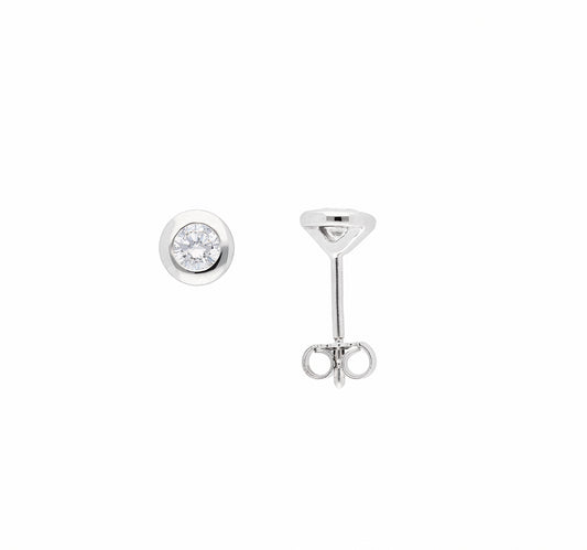 Adelia´s 585 Weißgold Ohrringe   Ohrstecker mit Zirkonia