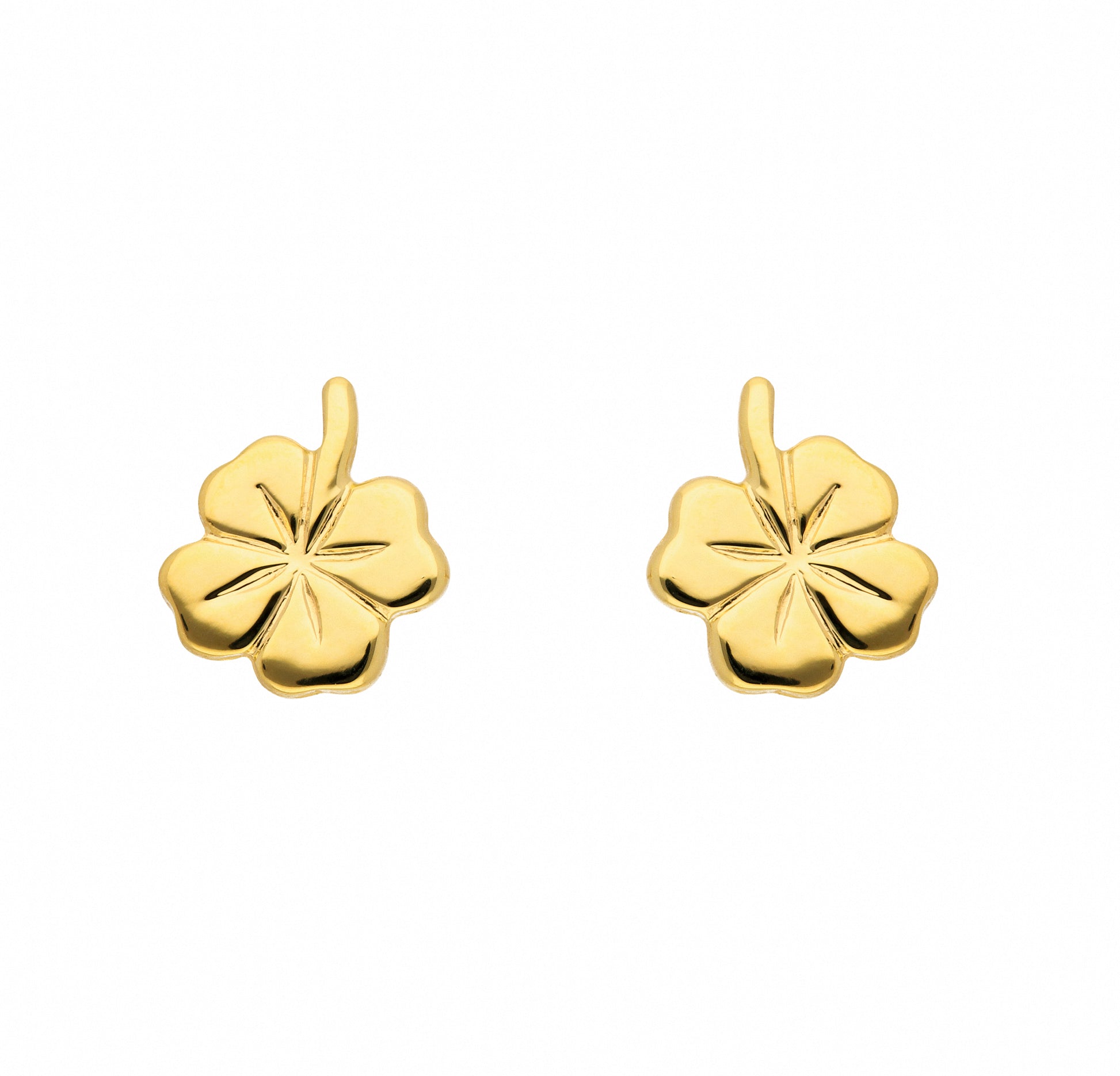 Adelia´s 585 Gold Ohrringe   Ohrstecker Kleeblatt