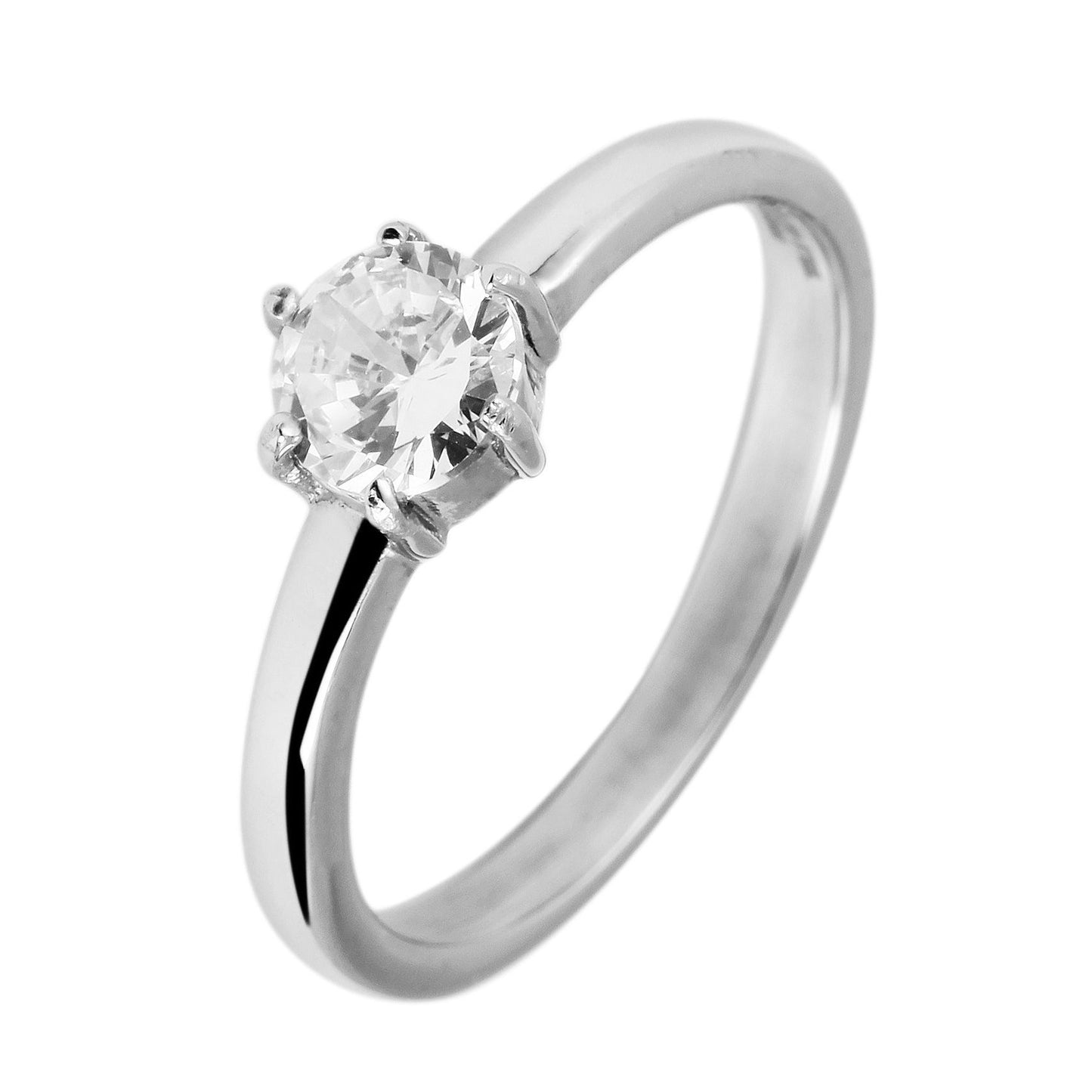 Damen Ring aus Edelstahl mit Zirkonia