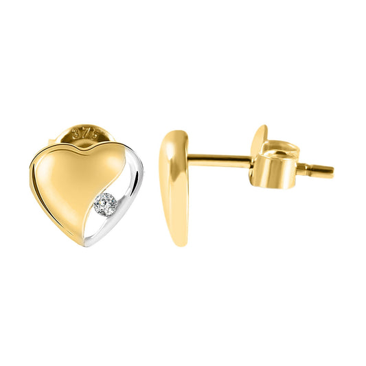Damen Ohrringe – Ohrstecker aus 375 Gold mit Zirkonia