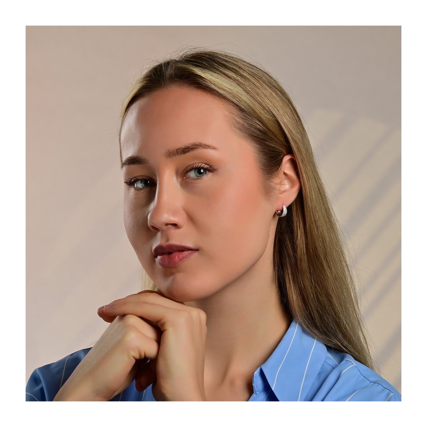 Damen Ohrringe aus 925 Silber mit Zirkonia