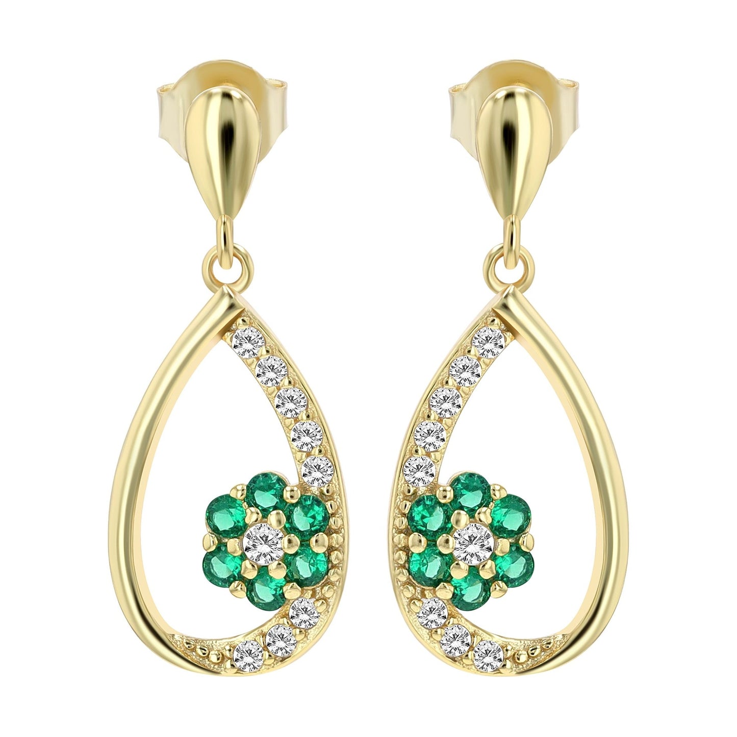 Damen Ohrringe – Ohrhänger aus 925 Silber mit Zirkonia