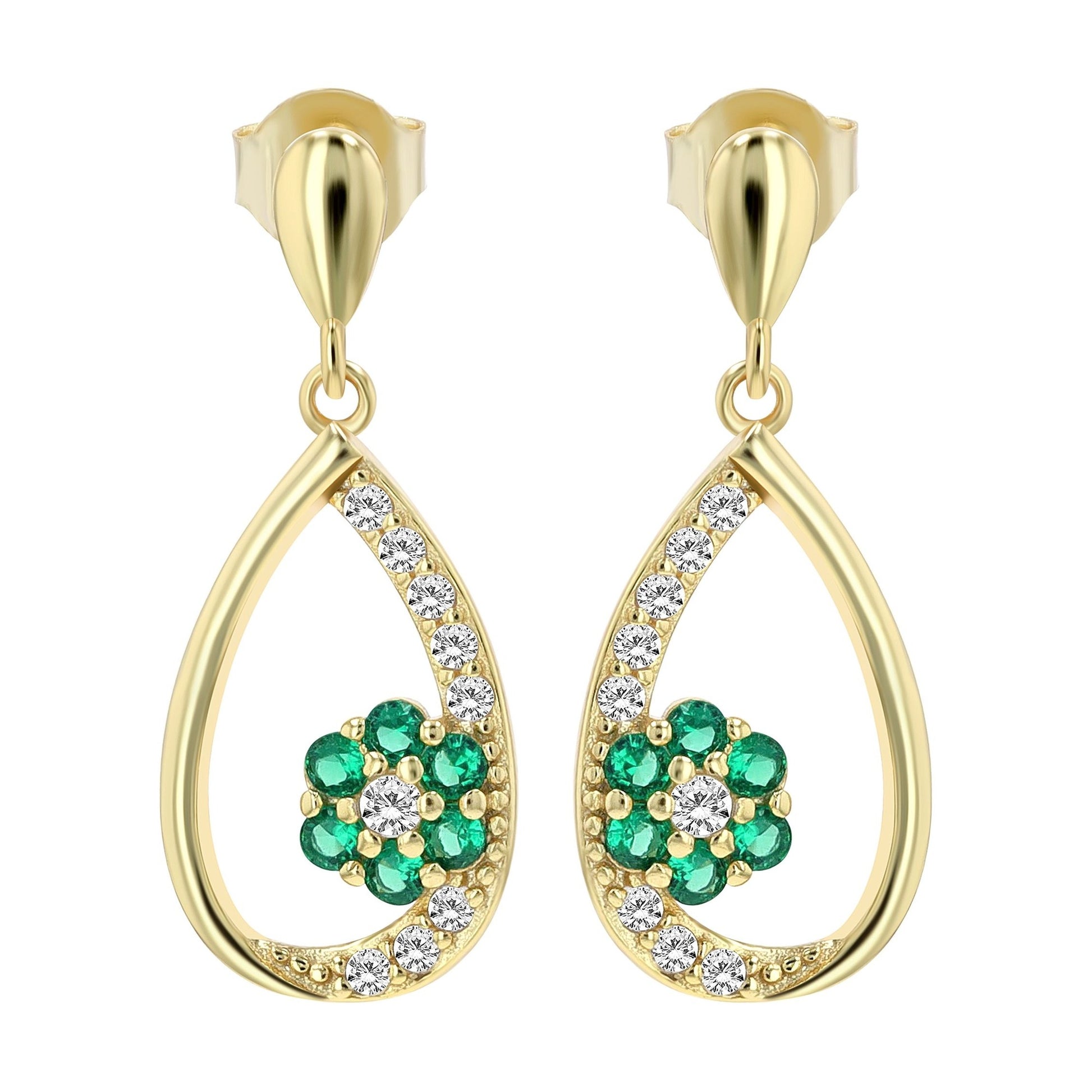 Damen Ohrringe – Ohrhänger aus 925 Silber mit Zirkonia