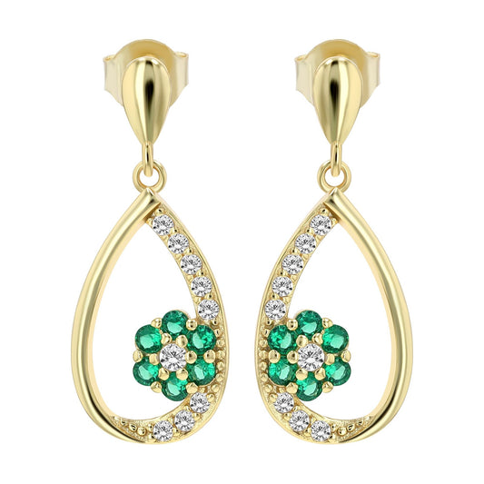 Damen Ohrringe – Ohrhänger aus 925 Silber mit Zirkonia