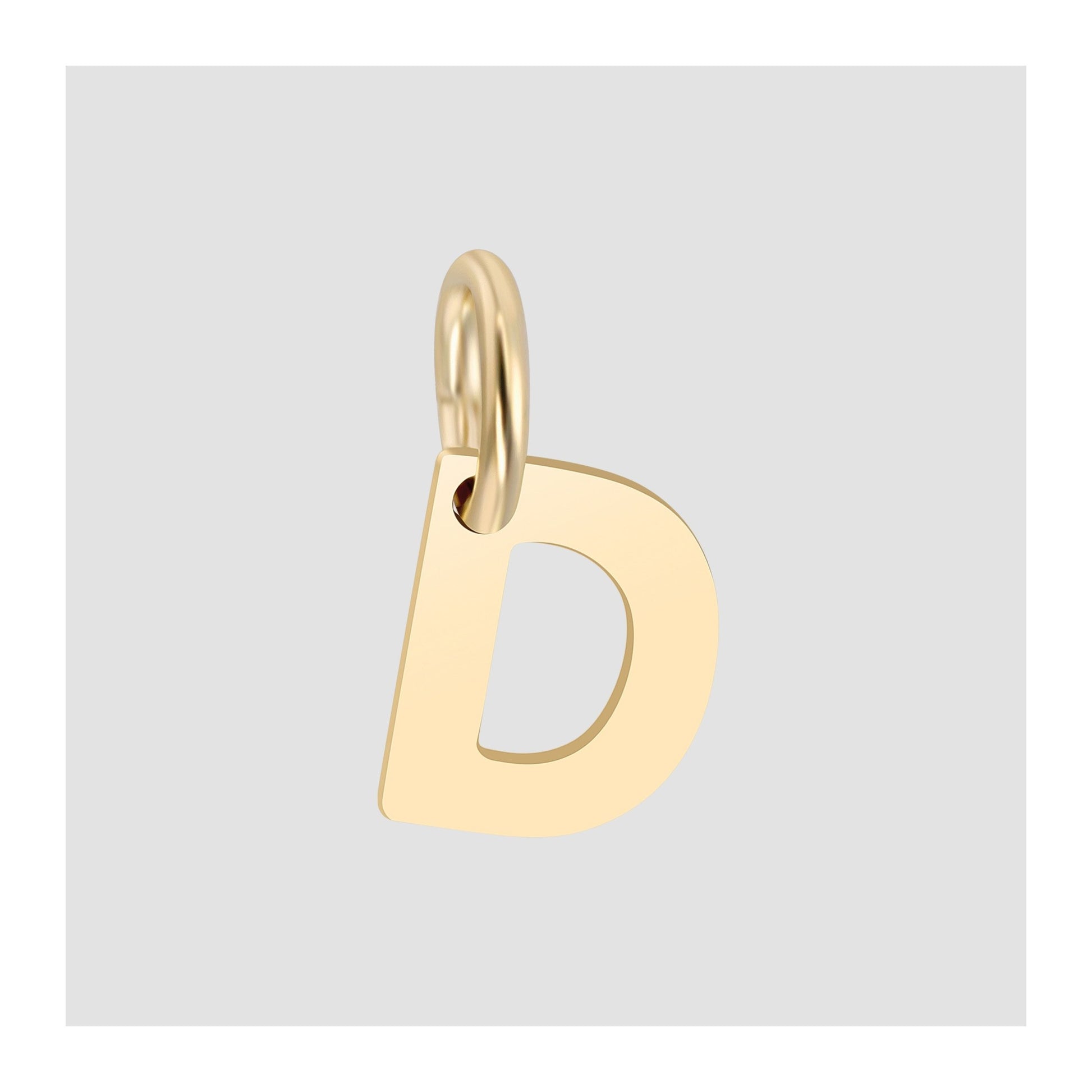 Unisex Anhänger – Buchstabe N Buchstabenanhänger aus 375 Gold