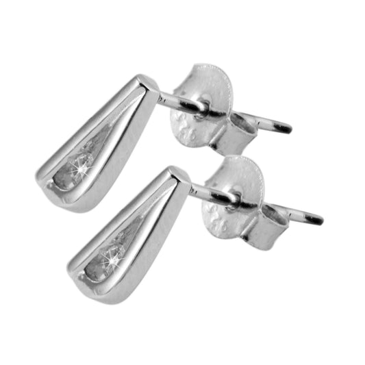 Damen Ohrringe – Ohrstecker aus 925 Silber mit Zirkonia