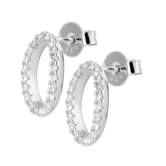 Damen Ohrringe – Ohrstecker aus 925 Silber mit Zirkonia