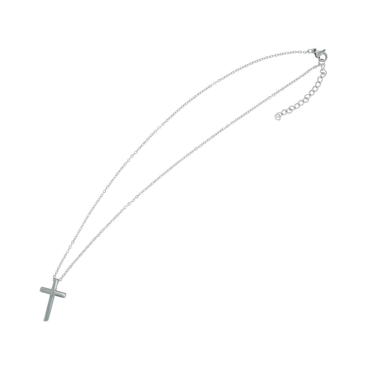 Damen Halskette mit Anhänger – Kreuz aus Edelstahl
