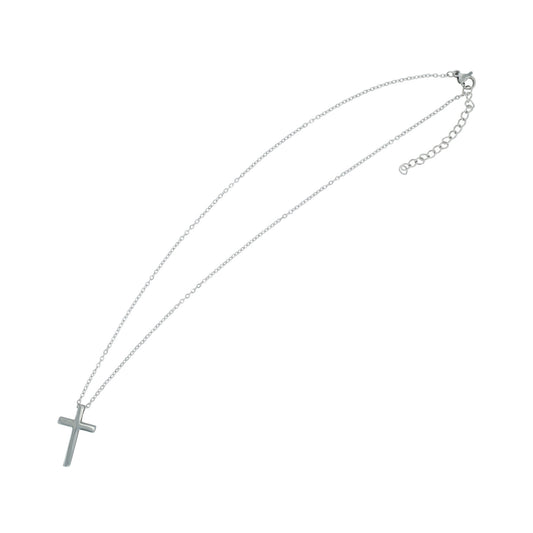 Damen Halskette mit Anhänger – Kreuz aus Edelstahl