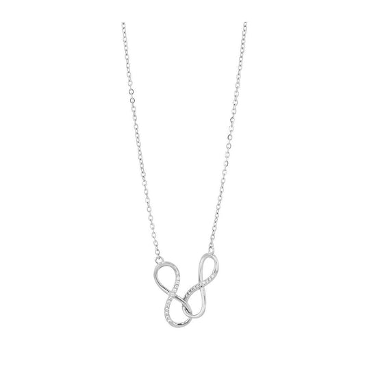 Damen Halskette – Unendlichkeitszeichen aus 925 Silber 43+3