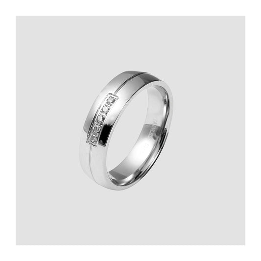 Damen Ring aus Edelstahl mit Strass Steinchen