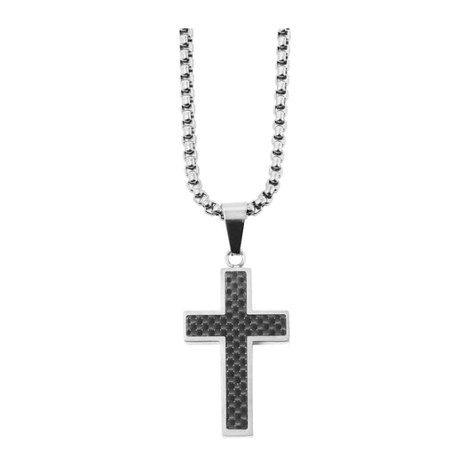 Unisex Halskette mit Anhänger – Kreuz aus Edelstahl