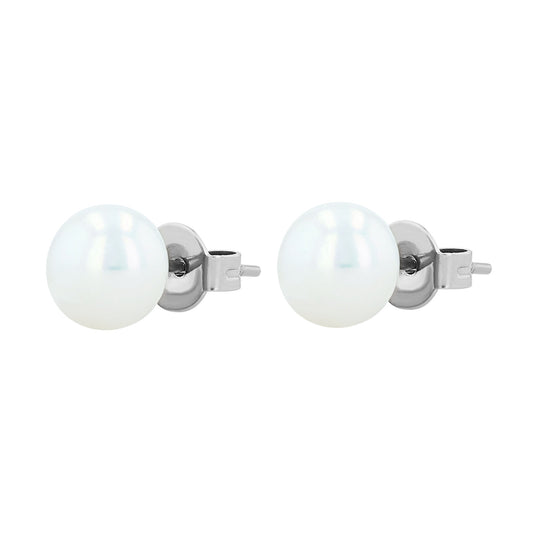 Damen Ohrringe – Ohrstecker aus Edelstahl mit Perle
