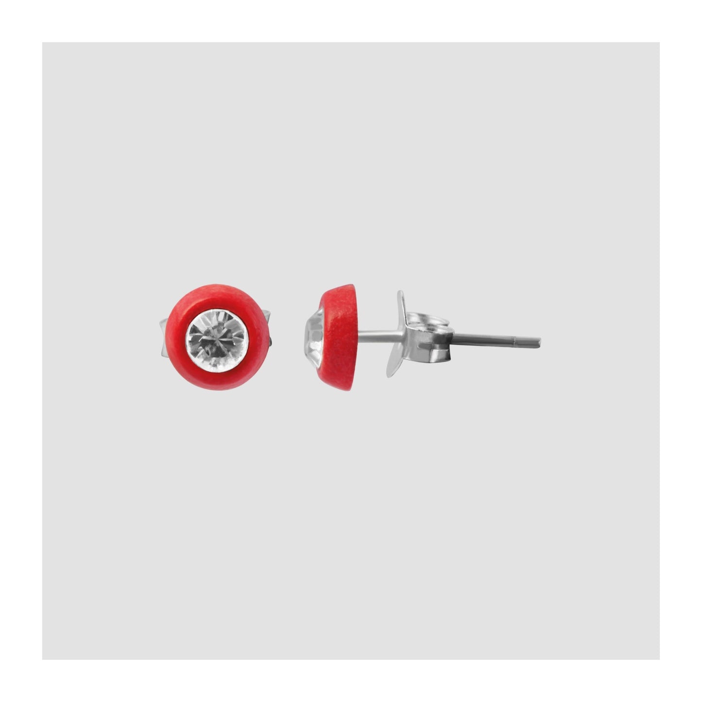 Mädchen Ohrringe – Ohrstecker aus 925 Silber mit Strass Steinchen