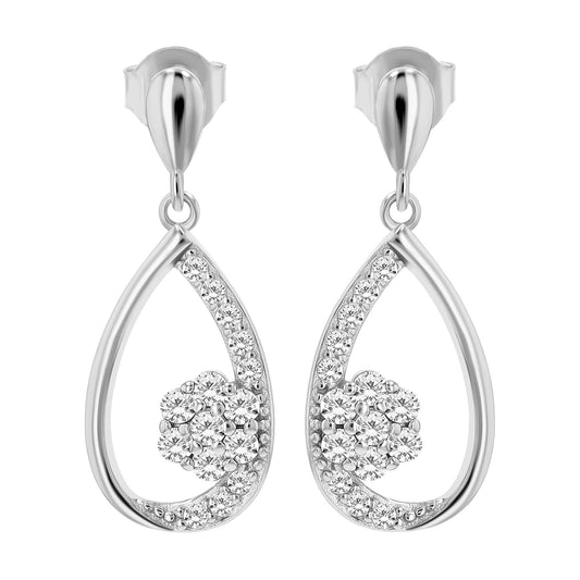 Damen Ohrringe – Ohrhänger aus 925 Silber mit Zirkonia