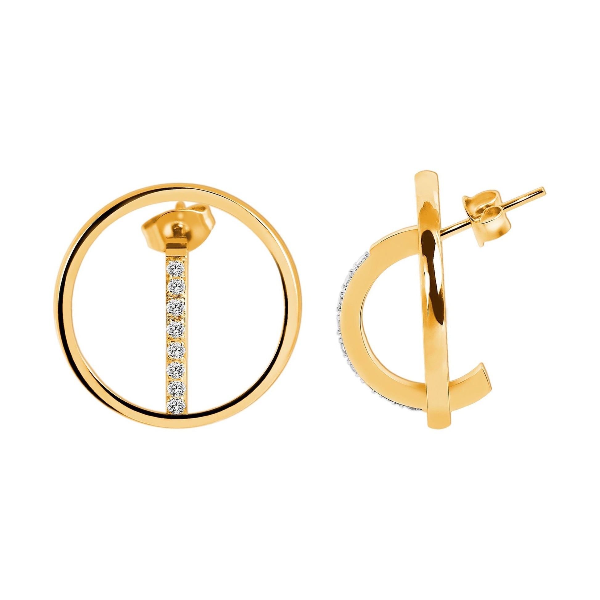 Damen Ohrringe – Ohrstecker aus Edelstahl mit Strass Steinchen