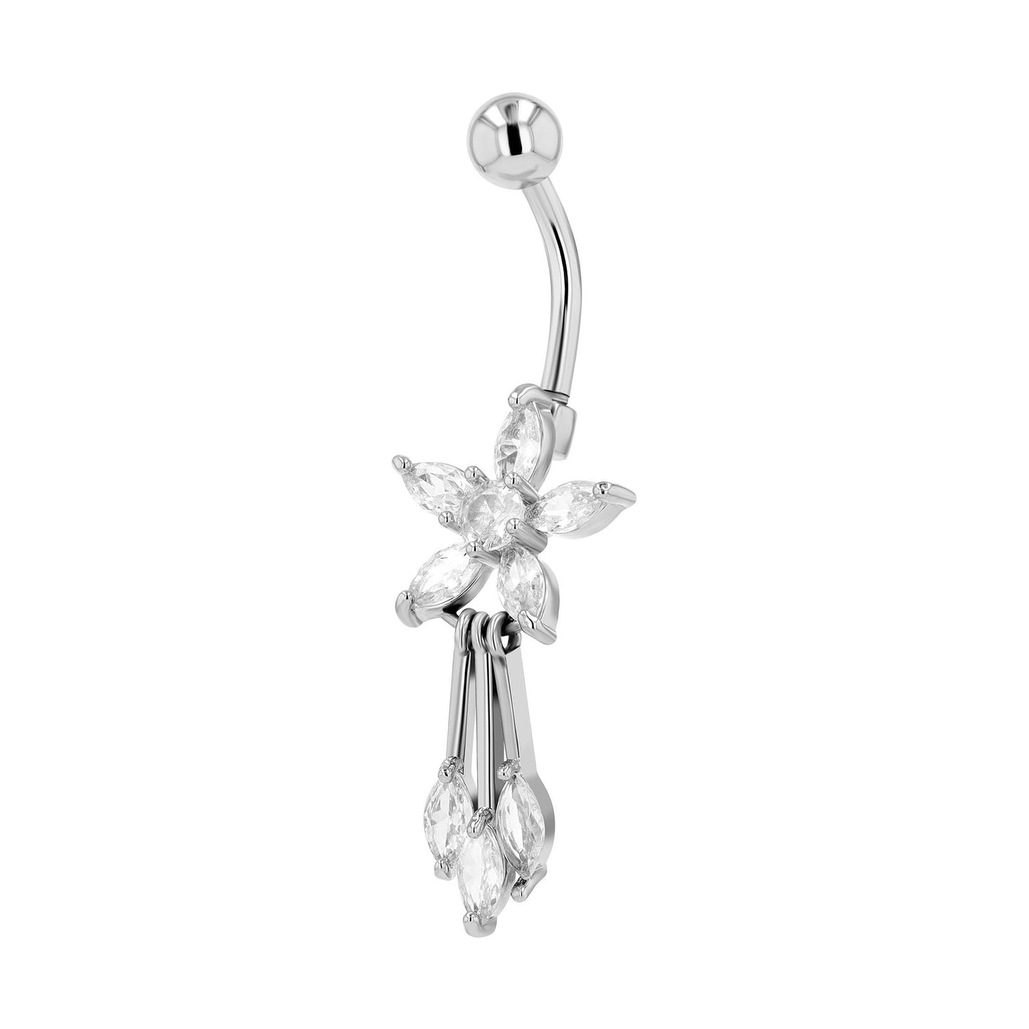 Damen Piercing – Blume aus Edelstahl