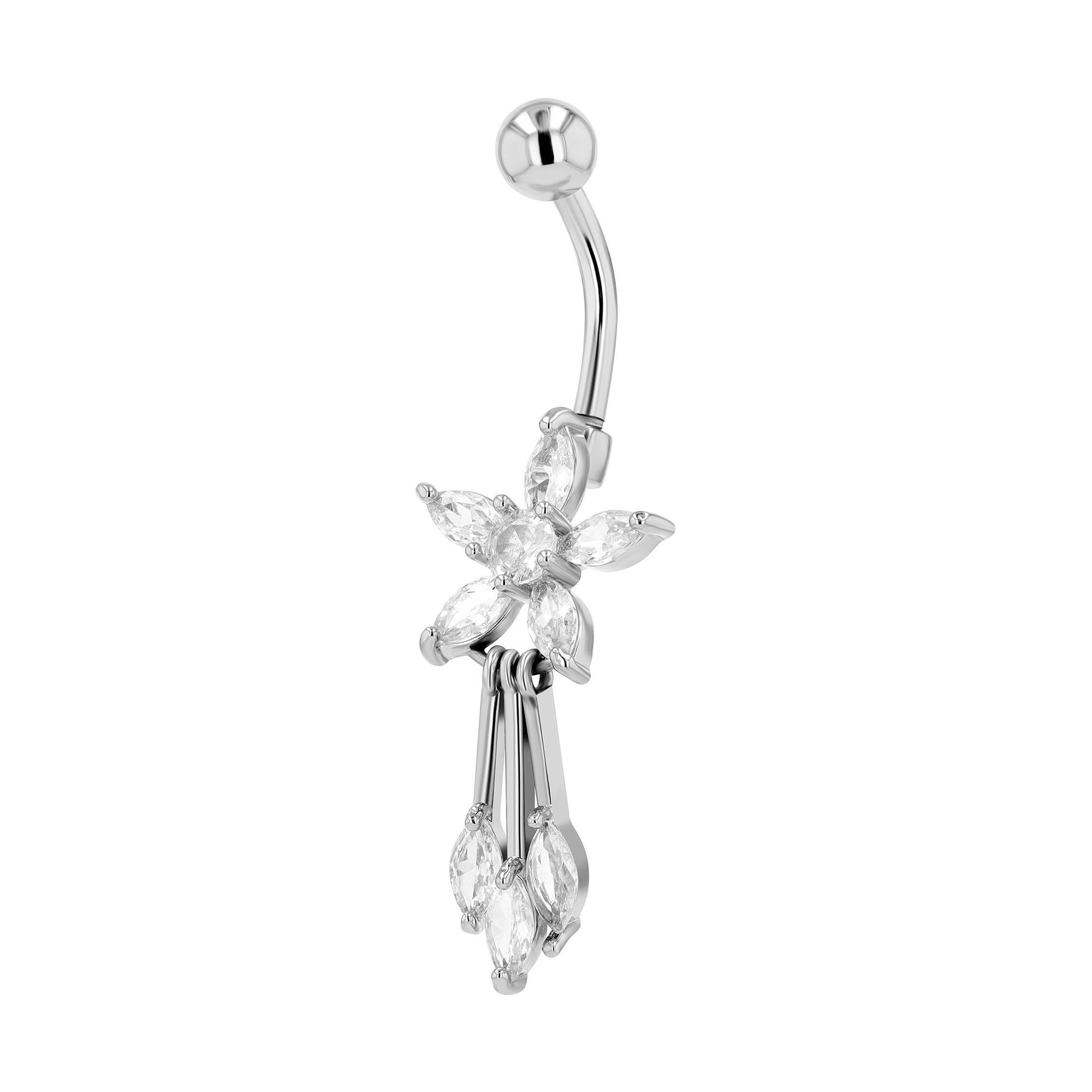Damen Piercing – Blume aus Edelstahl
