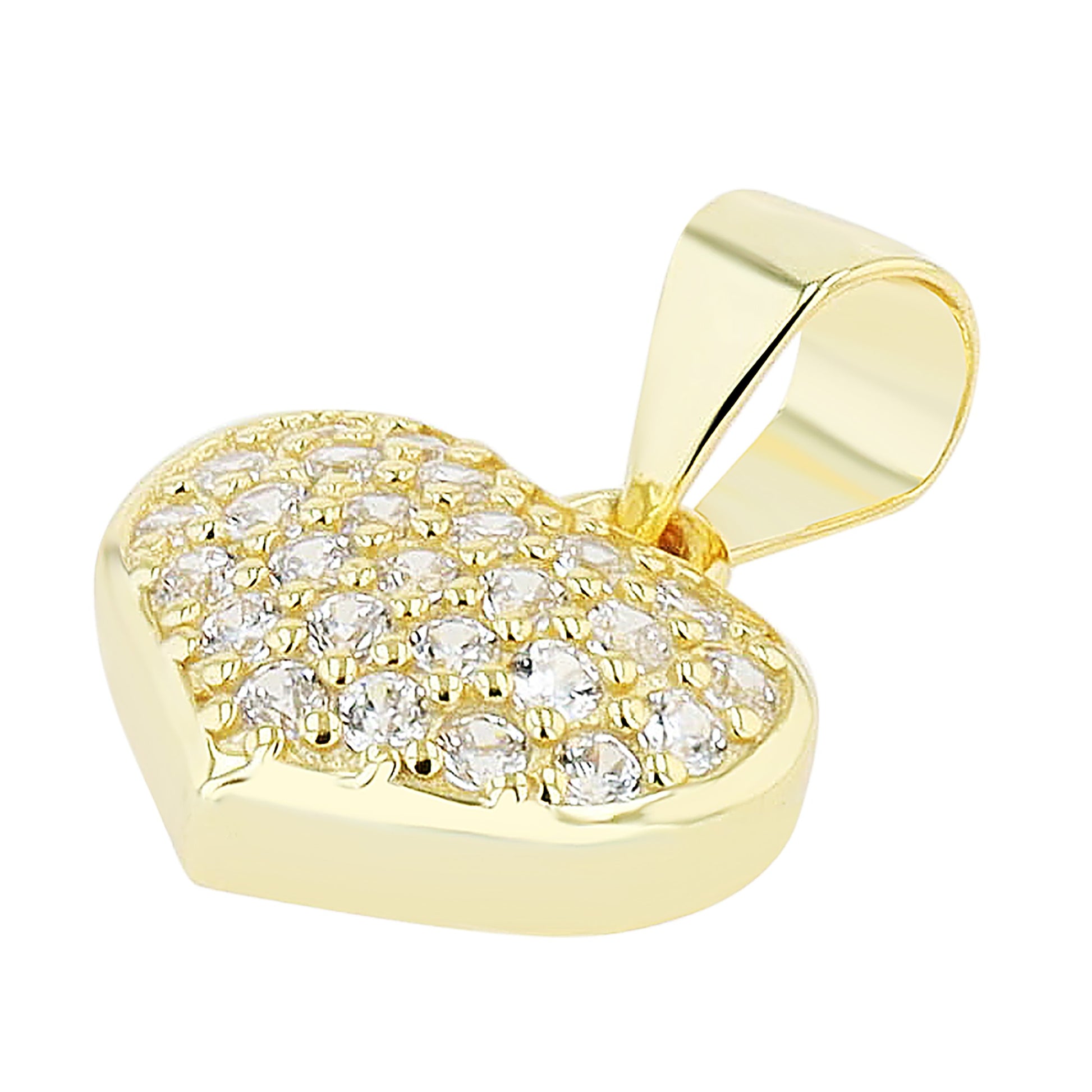 Damen Anhänger – Herz Herzanhänger aus 925 Silber mit Zirkonia